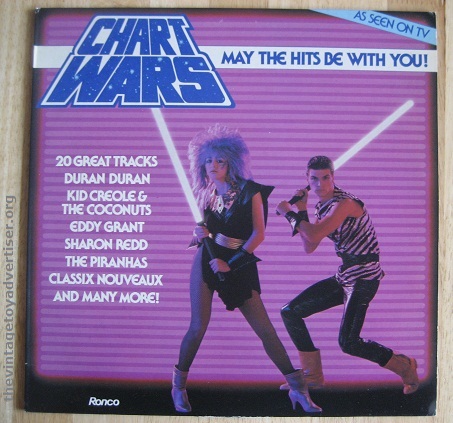 Star Wars knockoff... Chart Wars - May The Hits Be With You. UK pressing. Ronco. 1982.